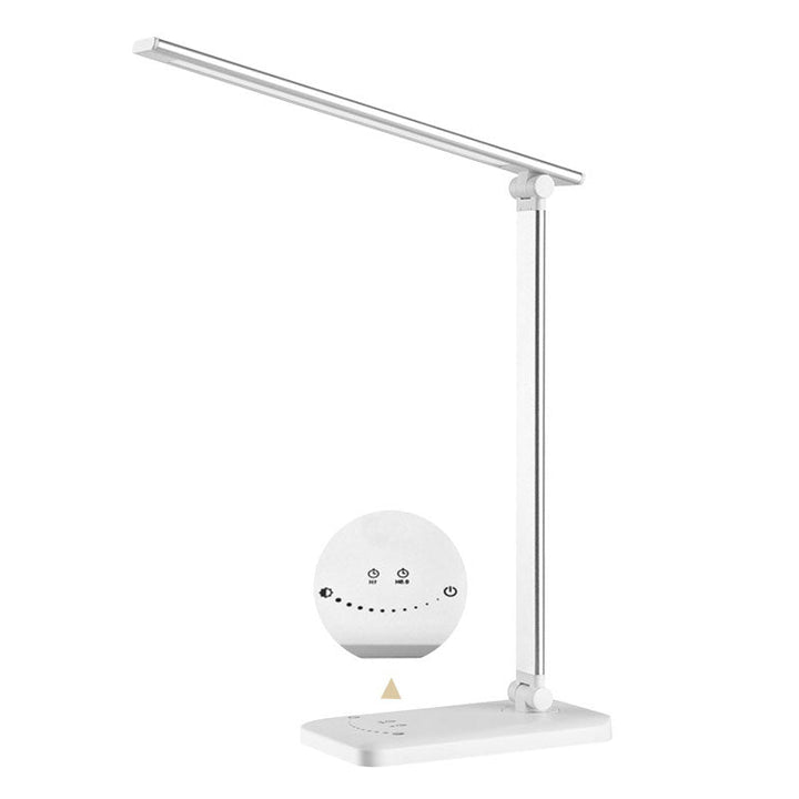 Minimalistisk Foldbar USB LED Skrivebordslampe i Sølv eller Sort