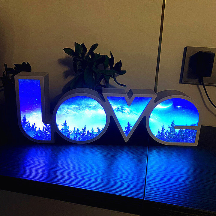 Art Deco Vandtæt LED Bordlampe med LOVE Design