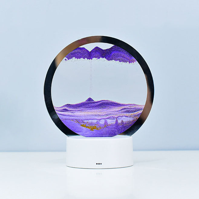 3D Quicksand LED Bordlampe i Glas