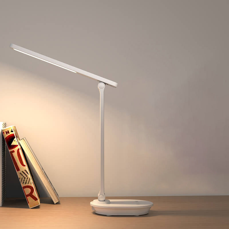 Genopladelig LED Skrivebordslampe med Dobbelt Foldedesign - Pink, Hvid, Grøn