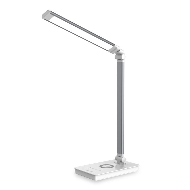 Minimalistisk Foldbar USB LED Skrivebordslampe i Sølv eller Sort