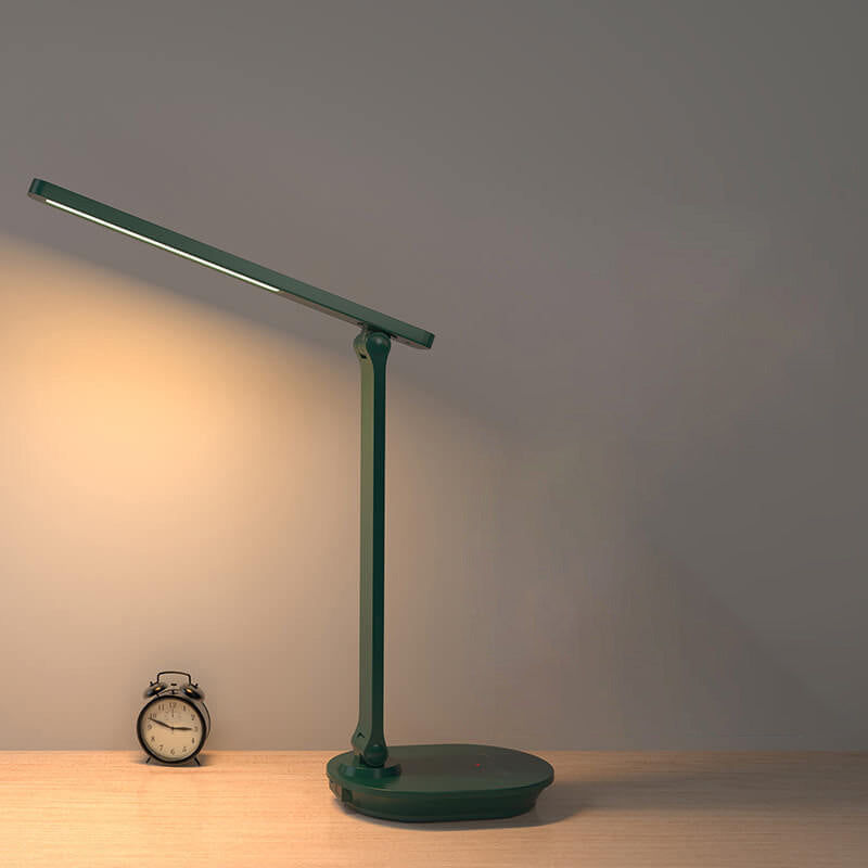 Genopladelig LED Skrivebordslampe med Dobbelt Foldedesign - Pink, Hvid, Grøn