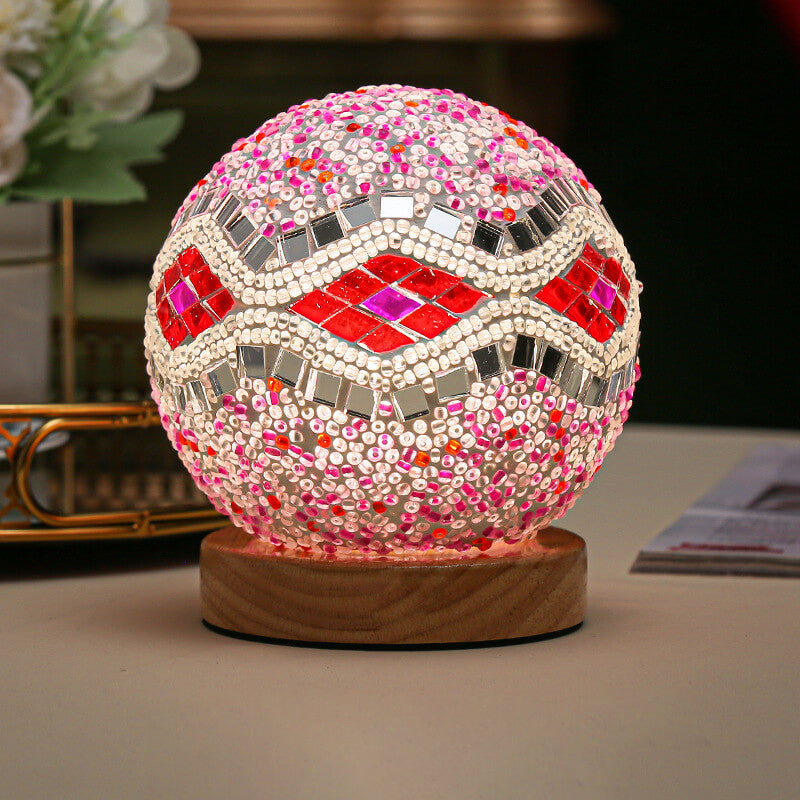 Boheme Bordlampe med USB Opladning og Blødt LED Lys