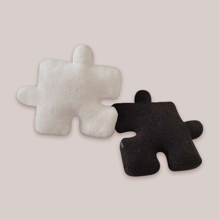 Puzzle Mønster Pude Betræk Sæt i Sort og Hvid