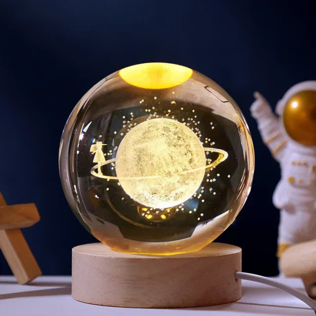 Elegant Glas Globus Lampe med Miljøvenlig LED Base