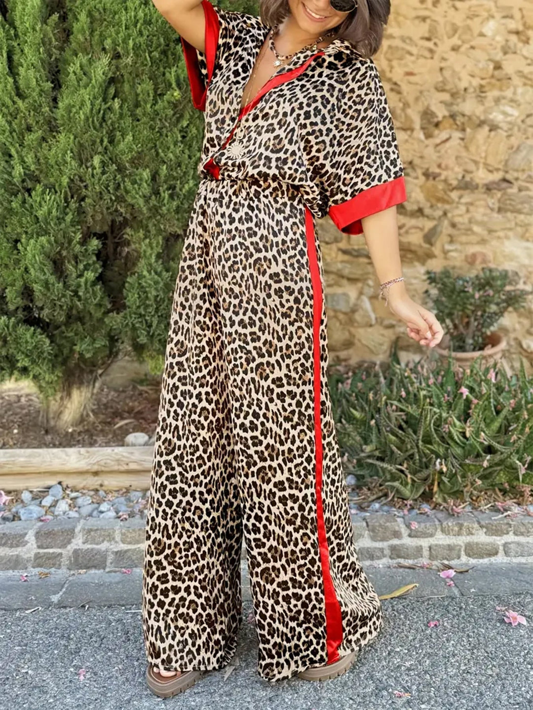 Maria™ | Flydende Leopardprint Bred Ensemble