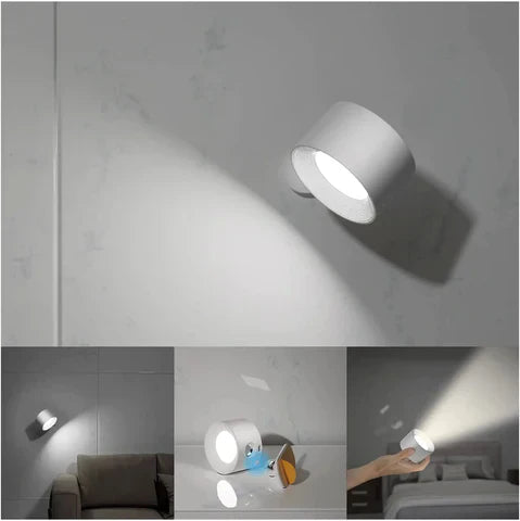 Trådløs Genopladelig Væglampe med 360° Rotation og Dæmpning