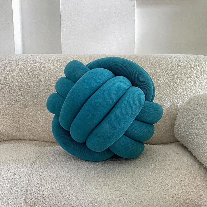 Knot Pude i Blødt 100% Bomuldsstof