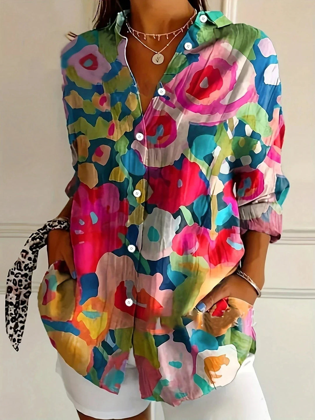 Terri™ | Farverig Bluse med Fantastisk Print
