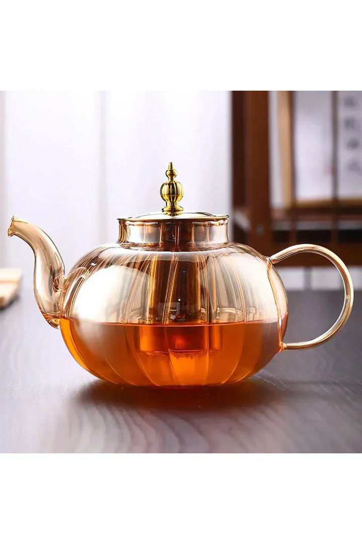 Varmeresistent Glas Kande 1.2L med Stilfuldt Design