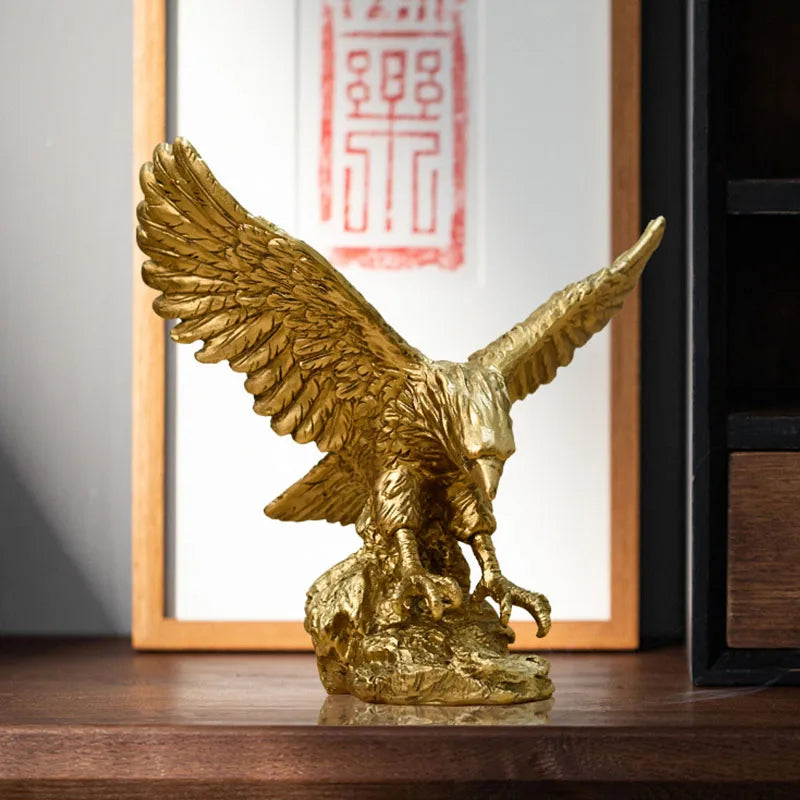 Gylden Harpiks Ørn Statue til Feng Shui Dekor