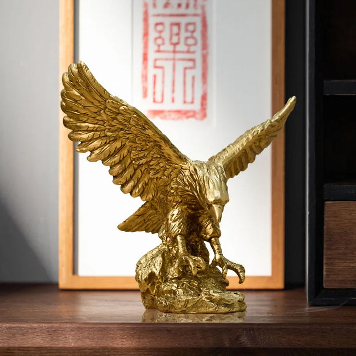Gylden Harpiks Ørn Statue til Feng Shui Dekor