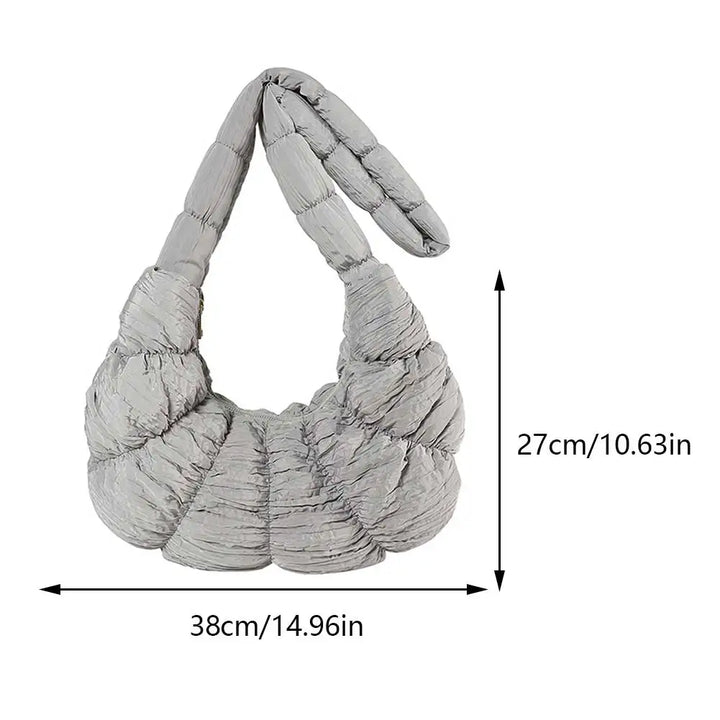 Puff Croissant Skuldertaske i Let Nylon