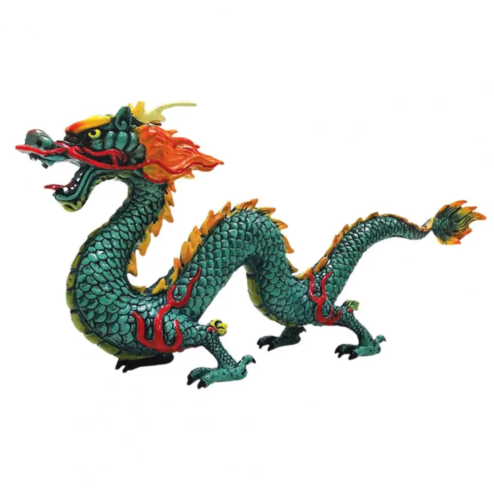 Elegant Kinesisk Drage Feng Shui Skulptur i PVC