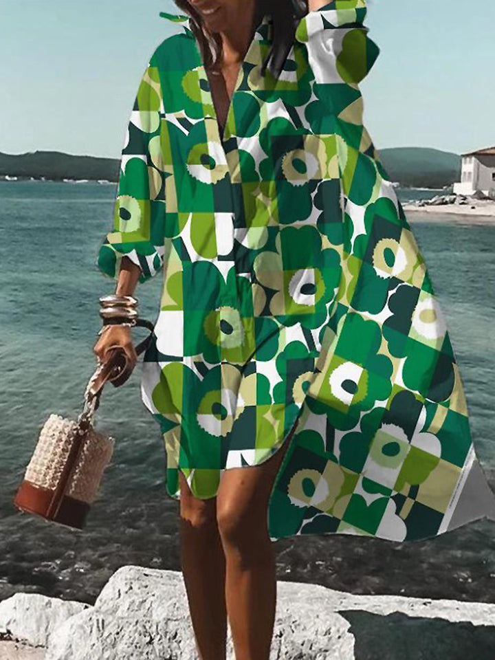 Mary™ | Sommer Midi Skjortekjole