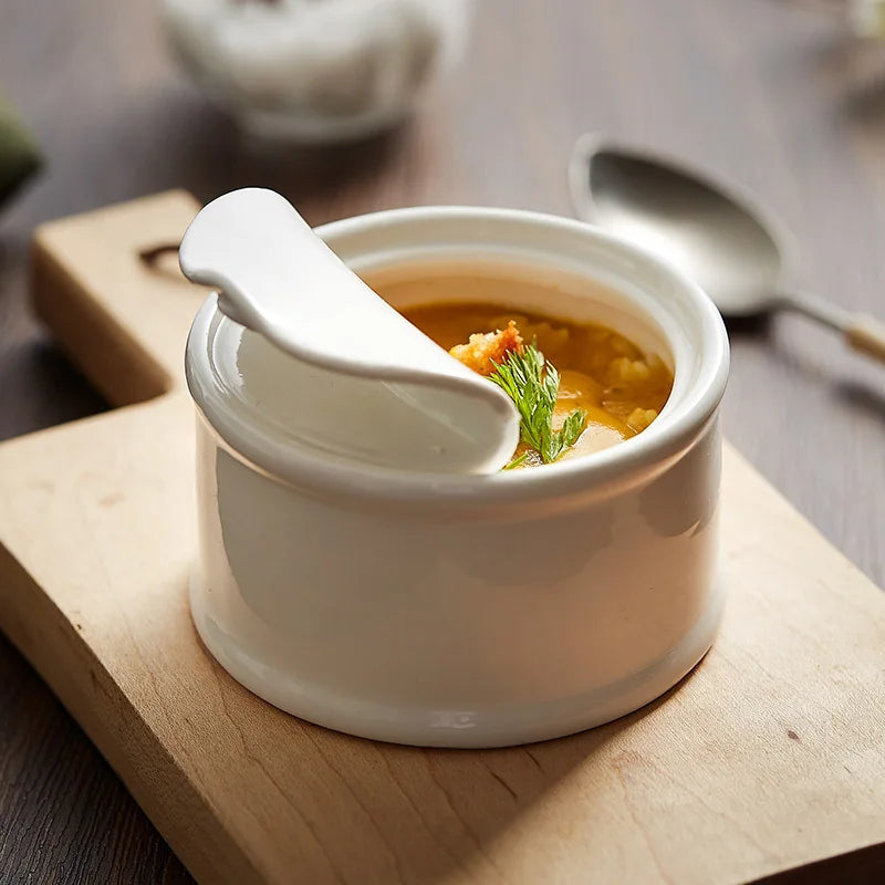Moderne Keramisk Suppe Skål til Fransk Løgsuppe