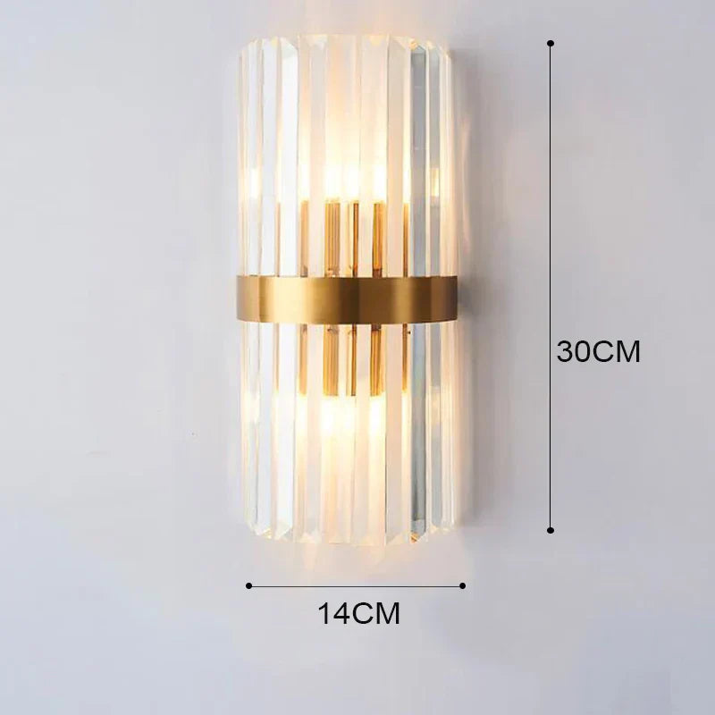 Elegant Guld LED Væglampe med Moderne Design
