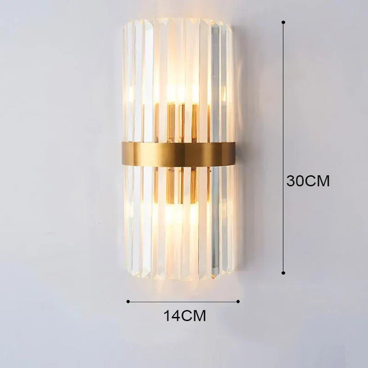 Elegant Guld LED Væglampe med Moderne Design
