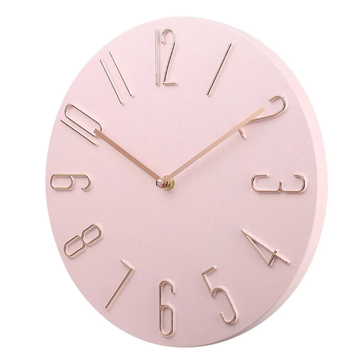 Minimalistisk Quartz Vægur i Hvid, Blå, Sort og Pink