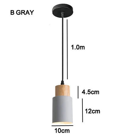 Moderne LED Pendellampe i Metal og Træ