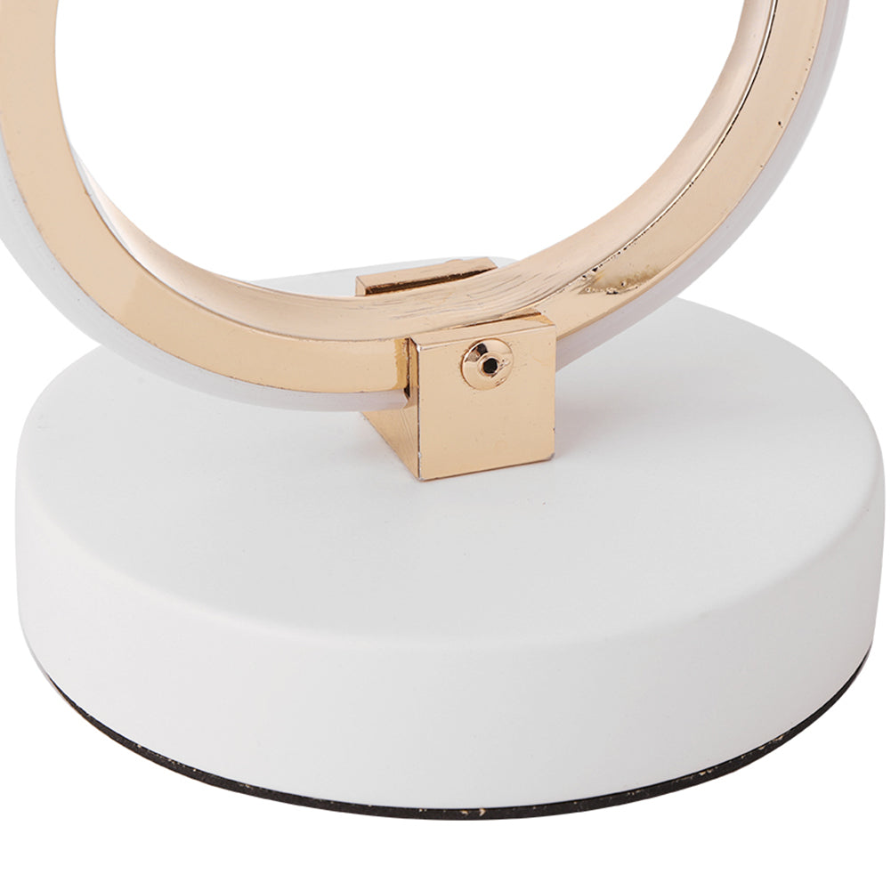 LED Spiral Bordlampe i Aluminium med Varmt Lys
