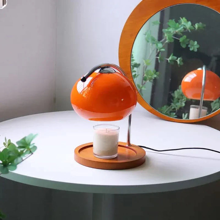Moderne Metal- og Glasbordlampe med Energibesparende LED-lys