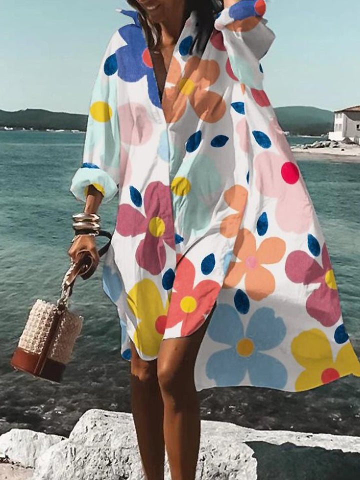 Mary™ | Sommer Midi Skjortekjole