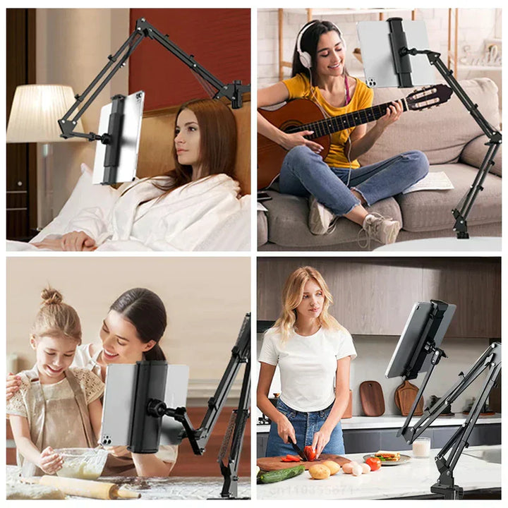 Justerbart 360° Tablet Stativ med Solid Base