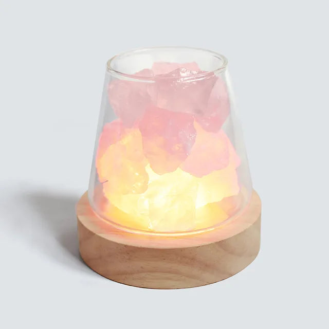 Himalayasaltlampe med Æterisk Olie Diffuser og Genopladeligt Batteri