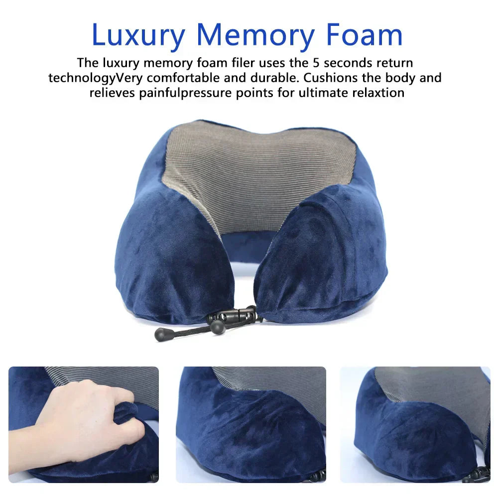 U-formet Memory Foam Nakke Pude til Rejse