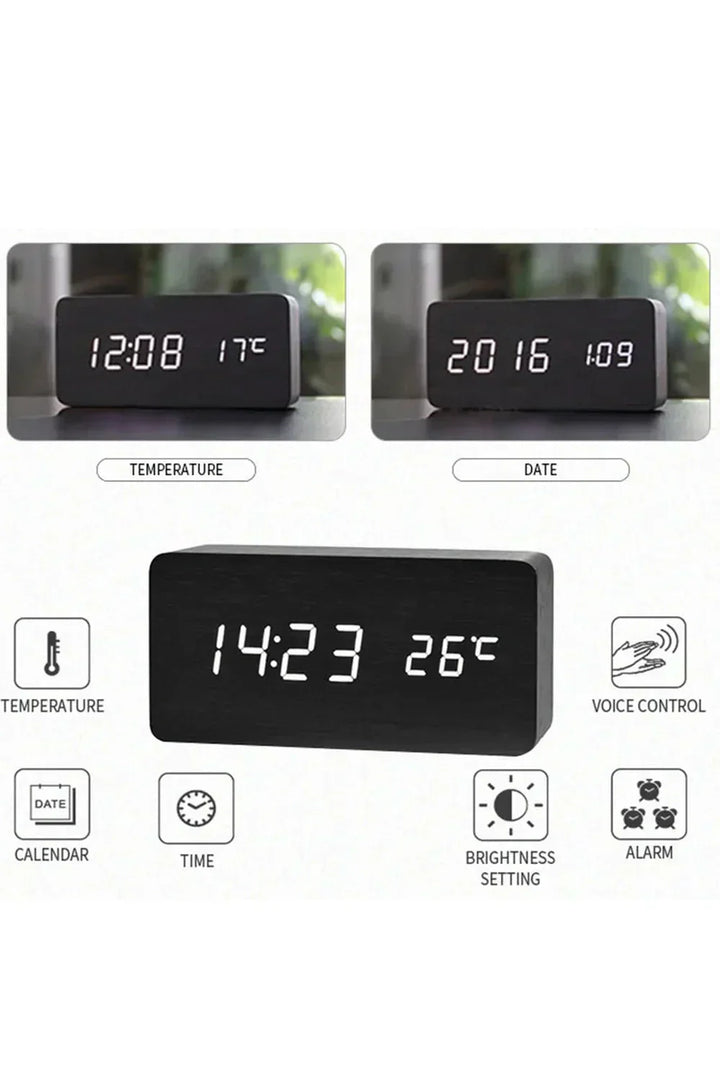 LED Digital Ur i Holdbart ABS med Klart Display