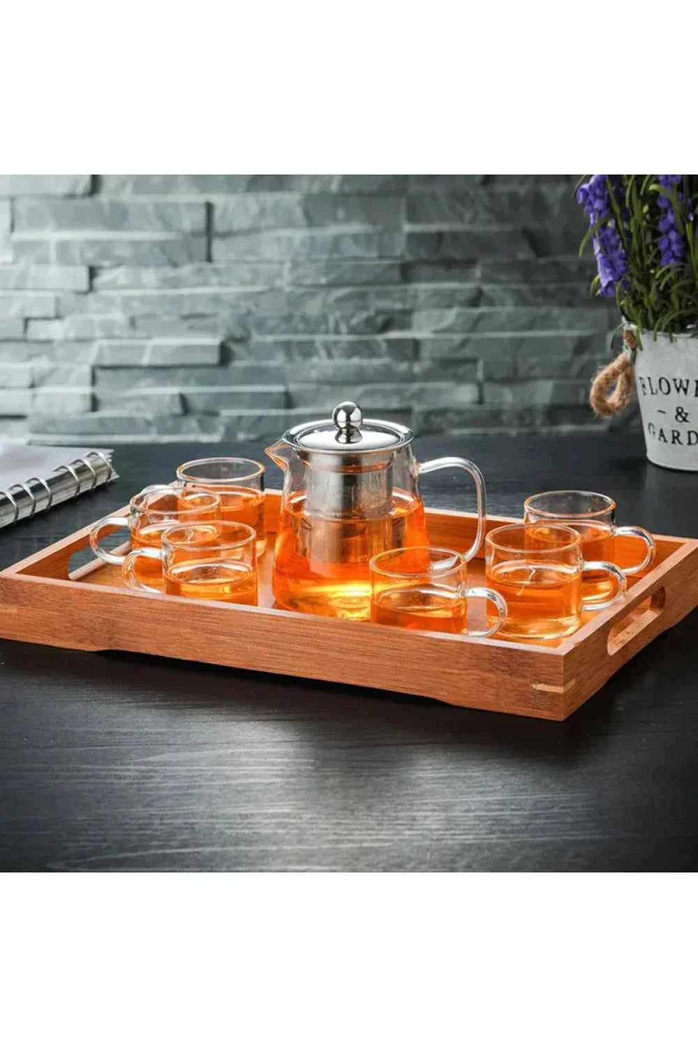 Elegant Glas Teapot med Rustfrit Stål Infuser - 18.5 oz, 25.4 oz, 32 oz, 44 oz