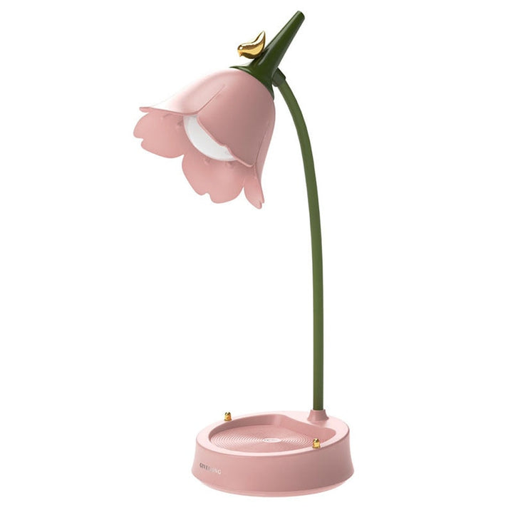 Berøringsfølsom LED Skrivebordslampe med Blomsterblad Design