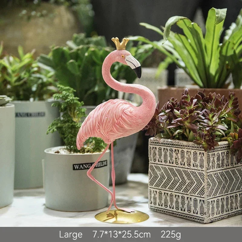 Moderne Flamingo Skulptur i Miljøvenlig Resin