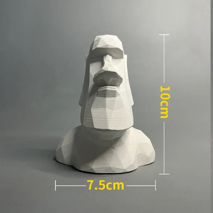 Håndmalet Nordisk Gips Figur med Kunstnerisk Design
