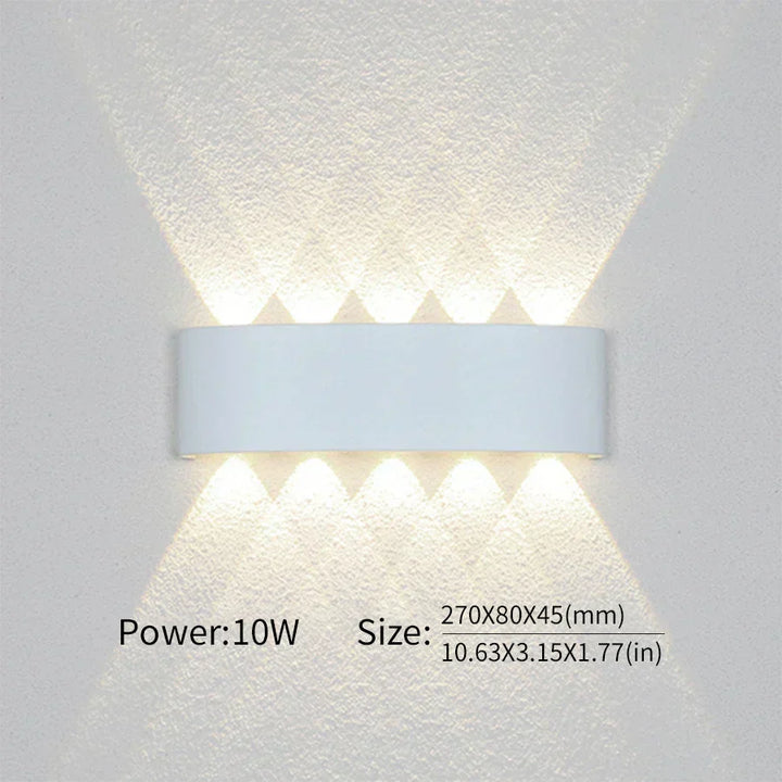 Minimalistisk Aluminium LED Væglampe til Indendørs og Udendørs Brug