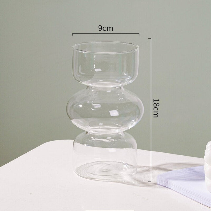 Farverig Glas Dyrevase - 18 cm