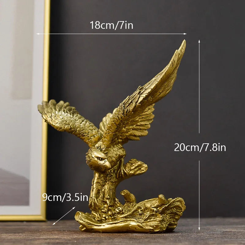 Gylden Harpiks Ørn Statue til Feng Shui Dekor