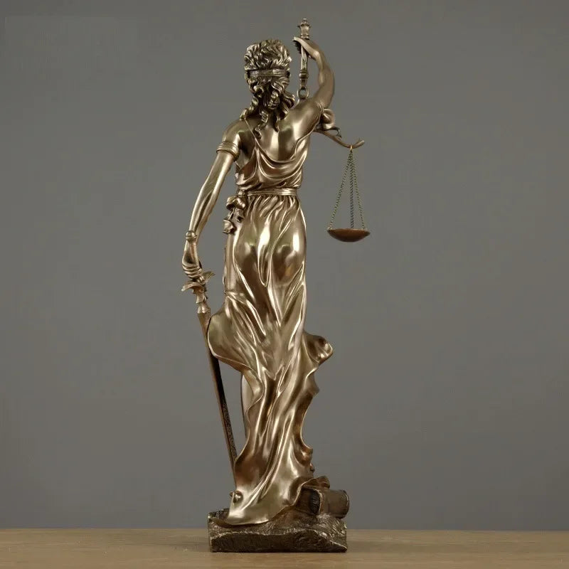 Bronze Statue af Græsk Gudinde for Retfærdighed i Resin