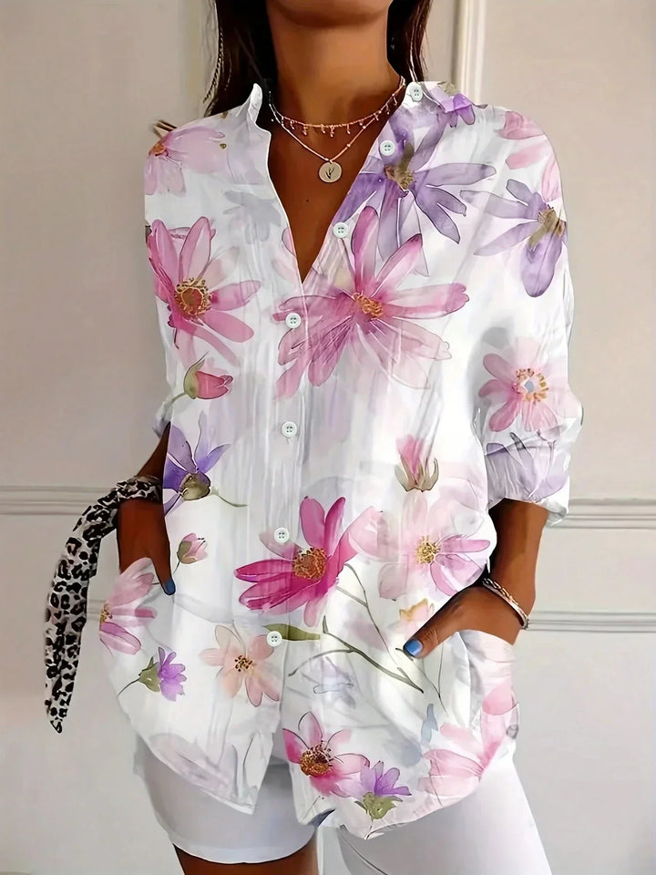Terri™ | Farverig Bluse med Fantastisk Print