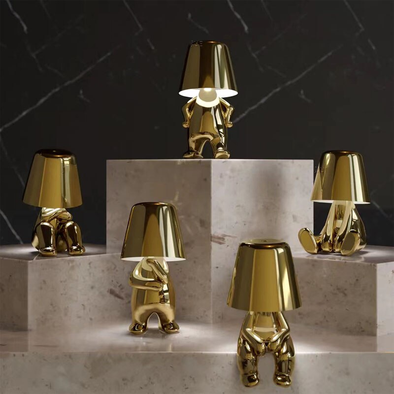 Kreativ LED Bordlampe med Justerbar Lysstyrke og USB Genopladning