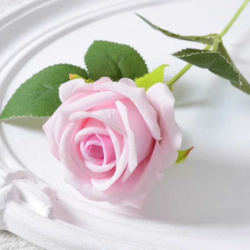 Realistisk Kunstig Rose Bouquet i Velvet - 20 Livagtige Blomster