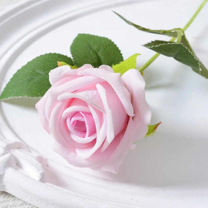 Realistisk Kunstig Rose Bouquet i Velvet - 20 Livagtige Blomster