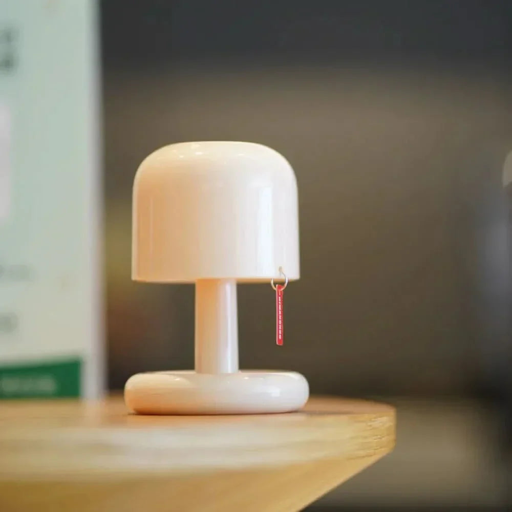 Elegant Metal- og Glasbordlampe med Touch Control og LED