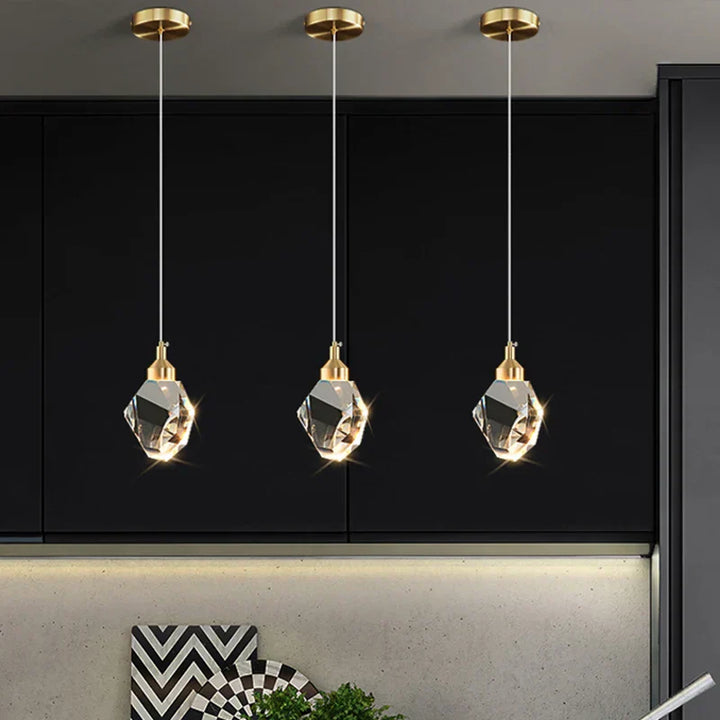Elegant Krystal Pendel Lys med LED Pærer