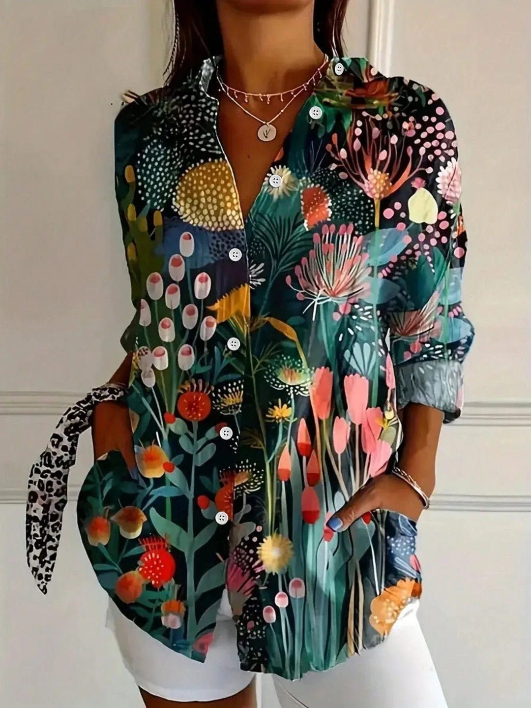 Terri™ | Farverig Bluse med Fantastisk Print