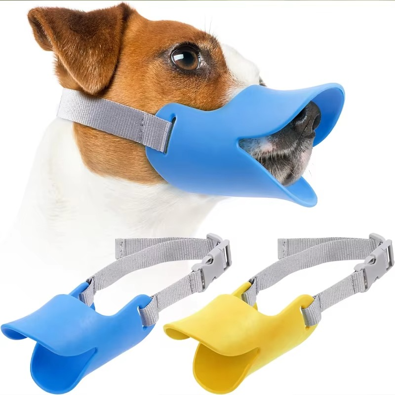 Justerbar Silikone Mundkurv til Hunde i Andebill-Design