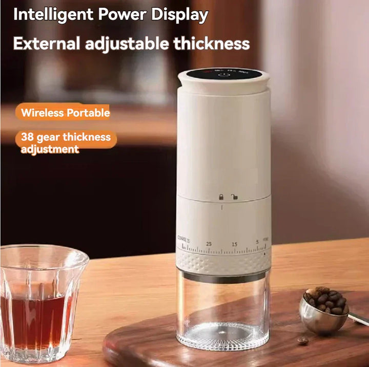 Genopladelig Elektrisk Kaffekværn med Justerbare Kværnindstillinger
