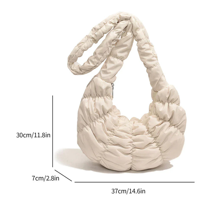Puff Croissant Skuldertaske i Let Nylon