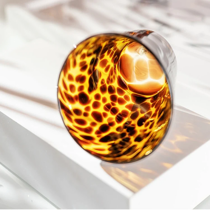 Vintage Leopardprint Cocktailglas i Borosilikatglas